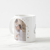 Modernes Minimalistisches Foto Gold Kaffeetasse (Vorderseite Links)
