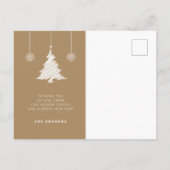 Modernes Minimalistisches Foto Gold Postkarte (Rückseite)