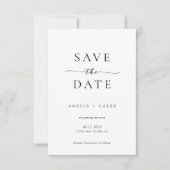 Modernes Minimalistisches Foto Hochzeit rettet das Save The Date (Vorderseite)