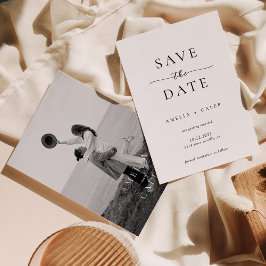 Modernes Minimalistisches Foto Hochzeit rettet das Save The Date
