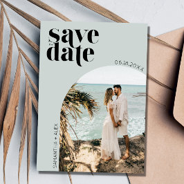 Modernes Minimalistisches Foto Hochzeit rettet das Save The Date
