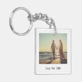 Modernes Minimalistisches Foto Hochzeit rettet das Schlüsselanhänger (Vorderseite links)