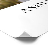 Modernes Minimalistisches Foto-Hochzeitplakat Poster (Ecke)