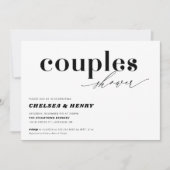 Modernes Minimalistisches Foto Hochzeitsdusche Einladung (Vorderseite)