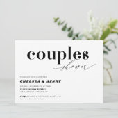 Modernes Minimalistisches Foto Hochzeitsdusche Einladung (Stehend Vorderseite)