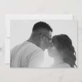 Modernes Minimalistisches Foto Hochzeitsdusche Einladung (Rückseite)