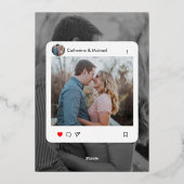 Modernes, Minimalistisches Foto im Stil der Social Folieneinladung (Rückseite)