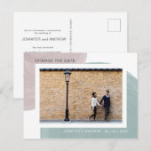 Modernes Minimalistisches Foto in Aquarellfarben ä Postkarte (Vorne/Hinten)