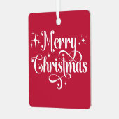 Modernes Minimalistisches Foto in Rot und Weiß Ornament Aus Metall (Vorderseite links)