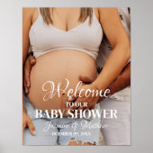 Modernes Minimalistisches Foto Kinderdusche Begrüß Poster (Vorne)