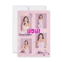 Modernes minimalistisches Foto Lady Birthday Card