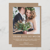 Modernes Minimalistisches Foto macht so viel Dankeskarte (Vorne/Hinten)