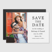 Modernes Minimalistisches Foto Magnetic Save the D Magnetkarte (Vorne/Hinten)