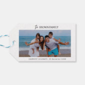 Modernes, Minimalistisches Foto mit benutzerdefini Geschenkanhänger (Rückseite Horizontal)