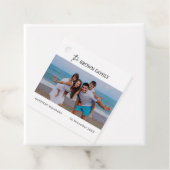 Modernes, Minimalistisches Foto mit benutzerdefini Geschenkanhänger (Beispiel)