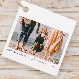 Modernes, Minimalistisches Foto mit benutzerdefini Geschenkanhänger