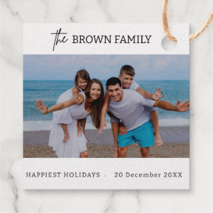 Modernes, Minimalistisches Foto mit benutzerdefini Geschenkanhänger