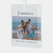 Modernes, Minimalistisches Foto mit benutzerdefini Ornament Aus Glas (Vorderseite links)