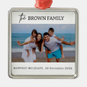 Modernes, Minimalistisches Foto mit benutzerdefini Ornament Aus Metall (Vorne)