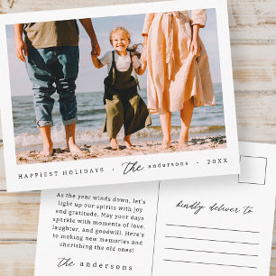 Modernes, Minimalistisches Foto mit benutzerdefini Postkarte