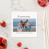 Modernes, Minimalistisches Foto mit benutzerdefini Serviette (Beispiel)