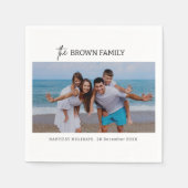 Modernes, Minimalistisches Foto mit benutzerdefini Serviette (Vorderseite)