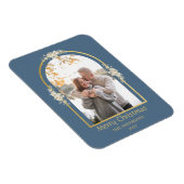 Modernes Minimalistisches Foto mit Blumenstrauß Gr Magnet (Rechte Seite)