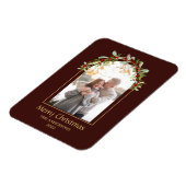 Modernes Minimalistisches Foto mit Blumenstrauß Magnet (Linke Seite)