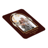 Modernes Minimalistisches Foto mit Blumenstrauß Magnet (Rechte Seite)