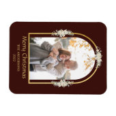 Modernes Minimalistisches Foto mit Blumenstrauß Magnet (Horizontal)