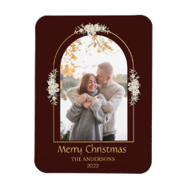 Modernes Minimalistisches Foto mit Blumenstrauß Magnet