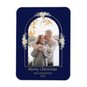 Modernes Minimalistisches Foto mit Blumenstrauß Ro Magnet (Vertikal)