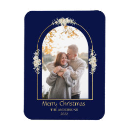 Modernes Minimalistisches Foto mit Blumenstrauß Ro Magnet