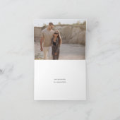 Modernes Minimalistisches Foto "Mit Dankbarkeit" Dankeskarte (Innenseite)