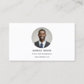 Modernes Minimalistisches Foto mit QR Code Social  Visitenkarte (Vorderseite)