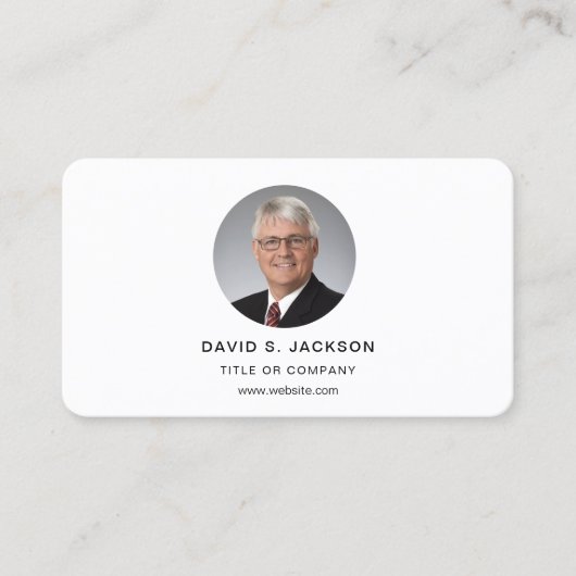 Modernes Minimalistisches Foto mit QR Code Social Visitenkarte (Vorderseite)