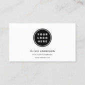 Modernes Minimalistisches Foto mit QR Code Social  Visitenkarte (Vorderseite)