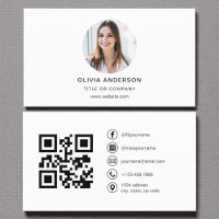 Modernes Minimalistisches Foto mit QR Code Social 
