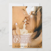 Modernes, Minimalistisches Foto mit Save the Date  (Vorderseite)