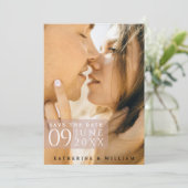 Modernes, Minimalistisches Foto mit Save the Date  (Stehend Vorderseite)