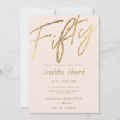 Modernes, minimalistisches Foto mit schwarzem Gold Einladung (Vorderseite)