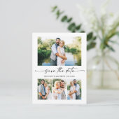 Modernes Minimalistisches Foto mit Skript 4 Save t Postkarte (Stehend Vorderseite)