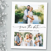 Modernes Minimalistisches Foto mit Skript 4 Save t Postkarte