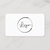 Modernes Minimalistisches Foto mit Social Media Ic Visitenkarte (Rückseite)