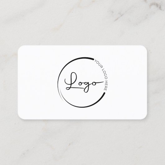 Modernes Minimalistisches Foto mit Social Media Ic Visitenkarte (Rückseite)