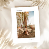 Modernes, Minimalistisches Foto - nur verheiratet Ankündigungspostkarte