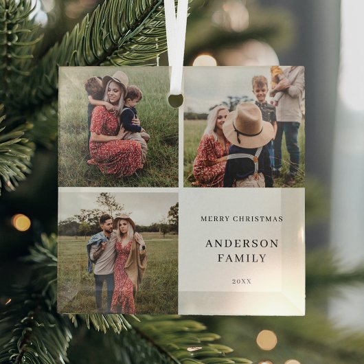 Modernes Minimalistisches Foto Ornament Aus Glas