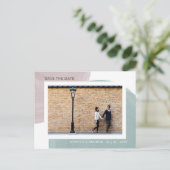 Modernes Minimalistisches Foto Postkarte (Stehend Vorderseite)