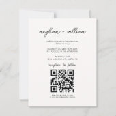 Modernes Minimalistisches Foto QR Code Hochzeit Einladung (Vorderseite)