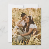 Modernes Minimalistisches Foto QR Code Hochzeit Einladung (Rückseite)